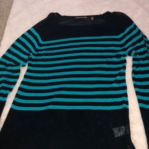 525 America Womens Open Weave Crew Neck Sweater